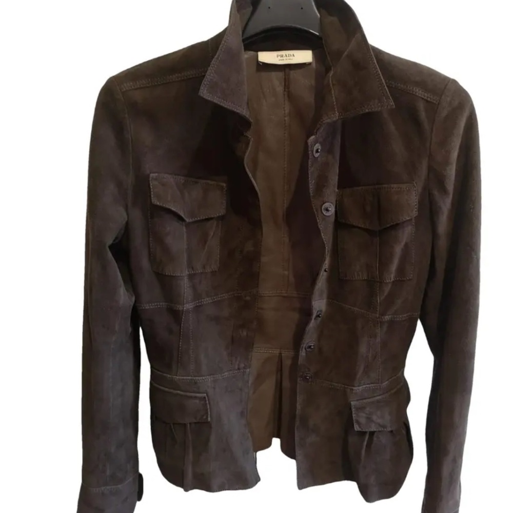 VINTAGE PRADA SUEDE BROWN JACKET